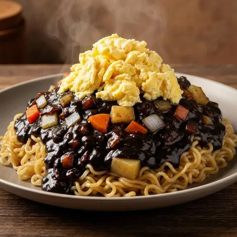 계란 짜장 라면