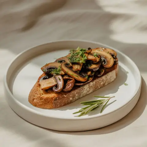 버섯 토스트