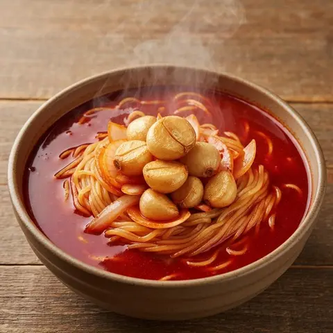 통마늘 라면