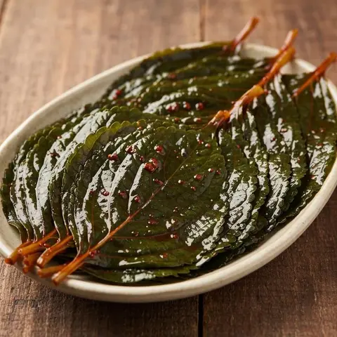 전자레인지 깻잎지