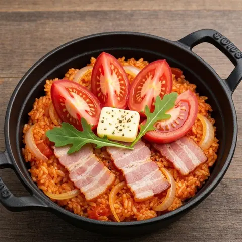 토마토 베이컨 솥밥
