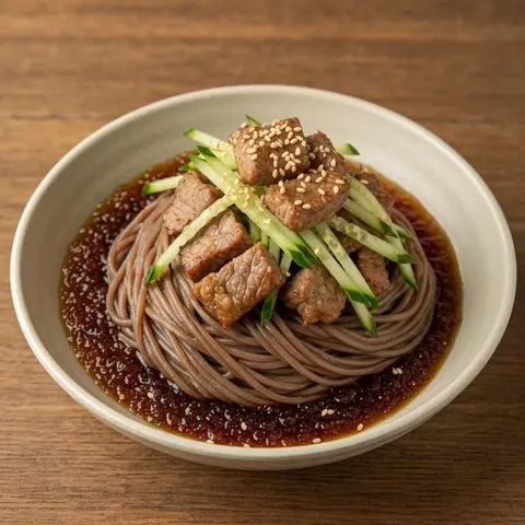 소고기 오이 메밀면