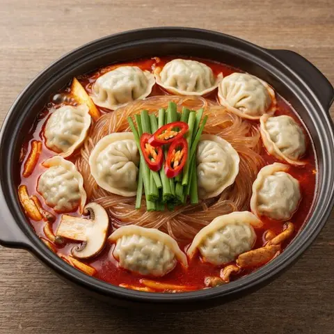 사골 당면 만두전골