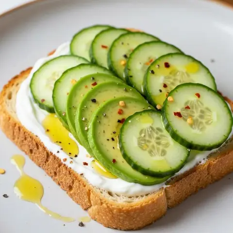 아보카도 오이 토스트