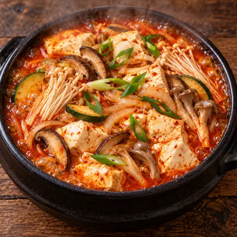 버섯 순두부전골