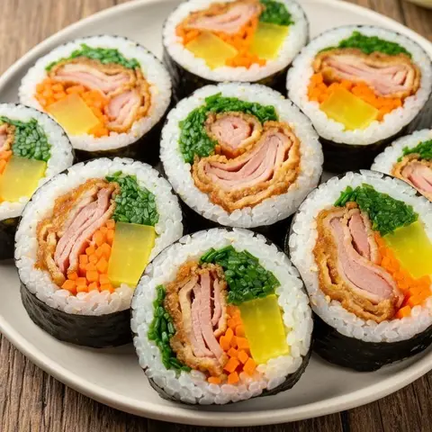 훈제오리 부추 김밥