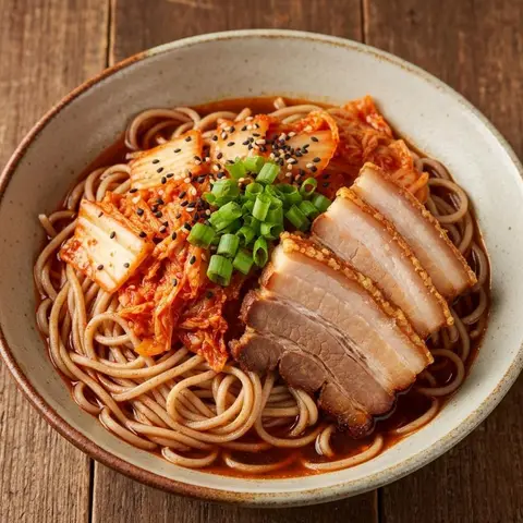 삼겹살 김치 마제소바