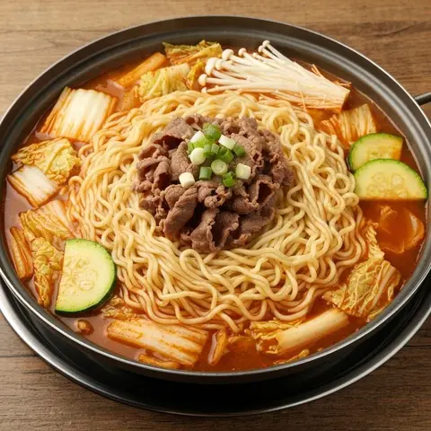 된장 소고기 라면전골
