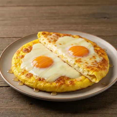 단짠 치즈 계란피자