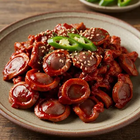 매콤 닭똥집 볶음