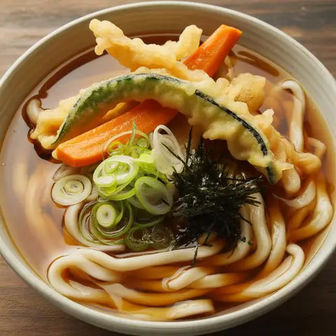 야채 튀김 우동