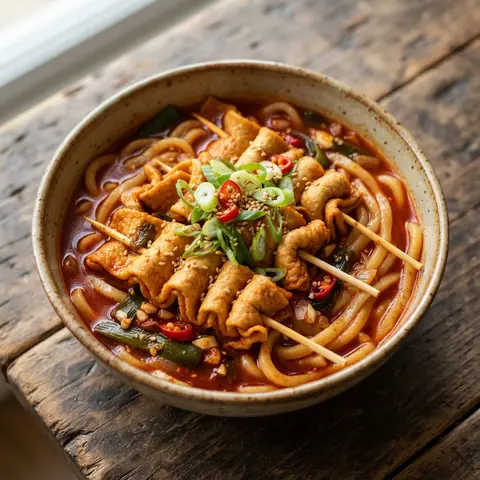 매콤 어묵칼국수