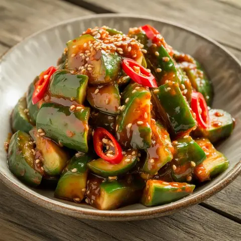 마늘 오이 탕탕이
