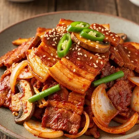 버섯 대패삼겹 두루치기