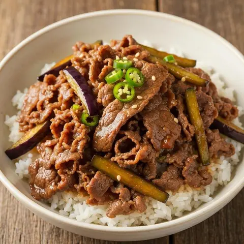 소고기 가지덮밥