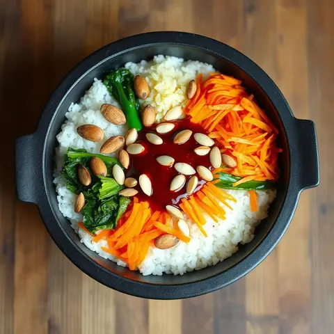 멸치 견과류 비빔밥