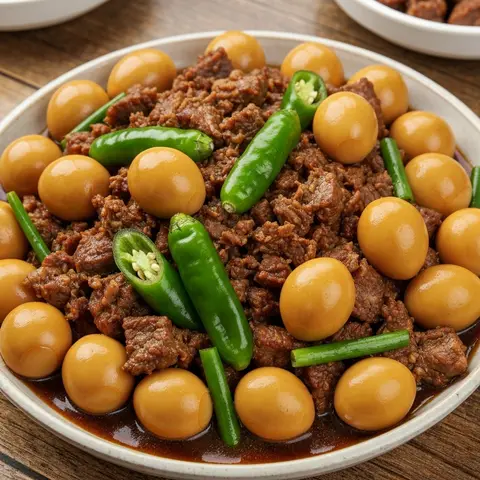 떡갈비 메추리알 버터장조림