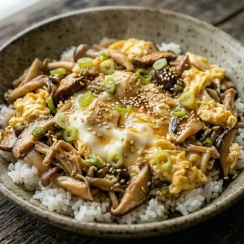 버섯 계란밥