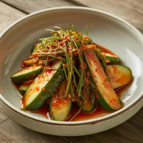 오이달래무침