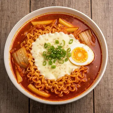 김치 치즈 라면