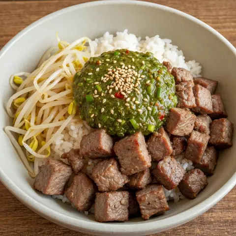 떡갈비 콩나물밥