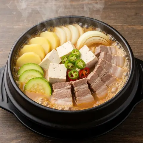 대패삼겹 된장찌개