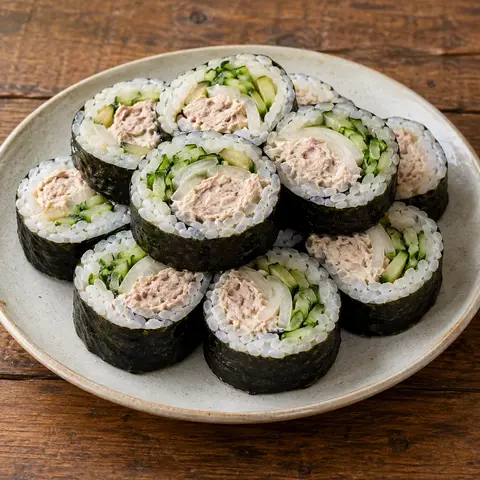 오이절임 참치 김밥