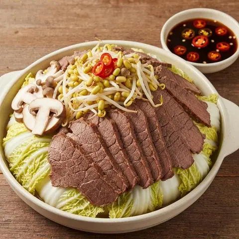 우삼겹 숙주찜