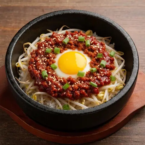 제육소보로 콩나물비빔밥