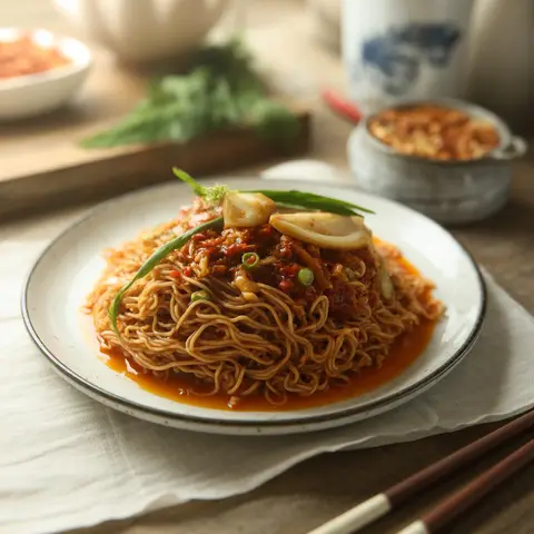 흑초 중화비빔면