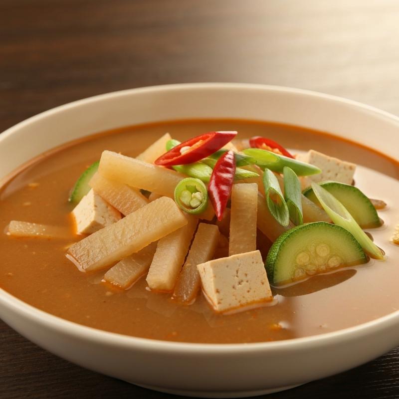 무 들기름 된장찌개